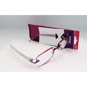 Foster Grant TREND Reading Glasses +2.75 Pink Purple Patterned Temples